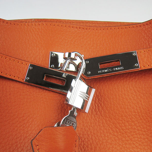 Replica Hermes Jypsiere 34 Togo Leather Messenger Bag Orange H2804 - 1:1 Copy - Click Image to Close